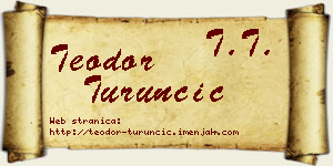 Teodor Turunčić vizit kartica